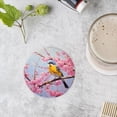 thumbnail image 4 of Bahomeck Drink Coasters Set Of 6 With Holder Yellow And Blue Bird Sitting On Cherry Blossom Tree Water Absorbent Ceramic Coasters Tabletop Protection,Suitable For Various Cup,Home Decor, 4 of 4