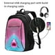 thumbnail image 2 of Balery Pink Shark Pool Fantasy Mochila con carga USB para hombre y mujer - Mochila impermeable y antirrobo para laptop con puerto USB para viajes, trabajo, 2 of 7