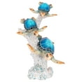 thumbnail image 6 of Sea Turtle Statue Triple Swimming on Coral Base – Ocean-Inspired Polystone Figurine for Coastal, Beach & Nautical Home Decor – Accent Sculpture (Blue, 9.5”), 6 of 8