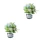 thumbnail image 2 of Flores artificiales Matsuzay 2 piezas Verde peonía+negro, 2 of 6