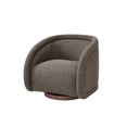 thumbnail image 3 of Christopher Knight Home Bouclé Swivel Accent Chair with 360 Rotating Base, Brown, 3 of 8