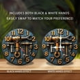 thumbnail image 2 of Vintage Tool Clock Wall Decor 10-Inch Silent Wooden Wall Clock, Battery Operated (AA Batteries Not Included), Artistic Home Decor, 2 of 7