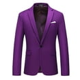 thumbnail image 2 of Gamivast Men's Classic 2 Piece Suit Solid Button Blazer and Pants Slim Fit Business Outfit for Wedding Party Prom Dinner formal Work Daily Casual Wear, 2 of 4