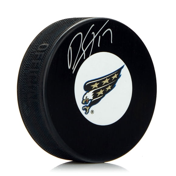 Dylan Strome Signed Washington Hockey Eagle Logo Puck