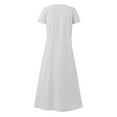 thumbnail image 4 of New Summer Dresses for Womens 2024 Plus Size Fashion Solid Color Casual Sleeveless Round Neck Pocket Dress Beach Casual Maxi Sundress, 4 of 5