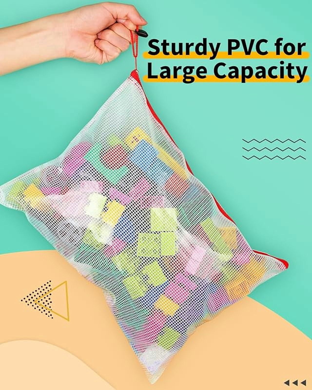 B4 Mesh Zipper Pouch, 24 Pack 12 Colors 15" x 11" Zipper Pouches for Organizing, Multipurpose Waterproof Zipper Bags for Office Supplies