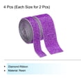 thumbnail image 3 of Unique Bargains 2 Roll 1 Yard 13.5/27mm Self Adhesive Crystal Rhinestone Ribbon for Crafts Project, Purple Pink, 3 of 5