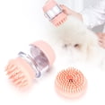 thumbnail image 4 of Herramienta de baño multifunción para perros y gatos, cepillo de silicona para masaje con cabeza, cómodo masajeador, herramienta de ducha, limpieza, lavado, accesorios de baño, color rosa, 4 of 5