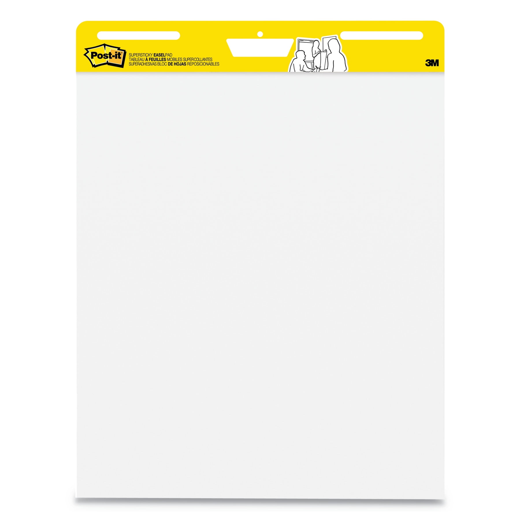 Postit Self Stick Wall Easel Pad, 25 x 30Inches, White, 30Sheets/Pad