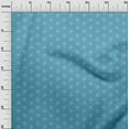 thumbnail image 3 of Tissu Bleu Turquoise en Mousseline de Soie de Pomme Robe de Fer Minimal Rétro Tissu Imprimé Tissu par la Cour 42 Pouces de Large, 3 of 5