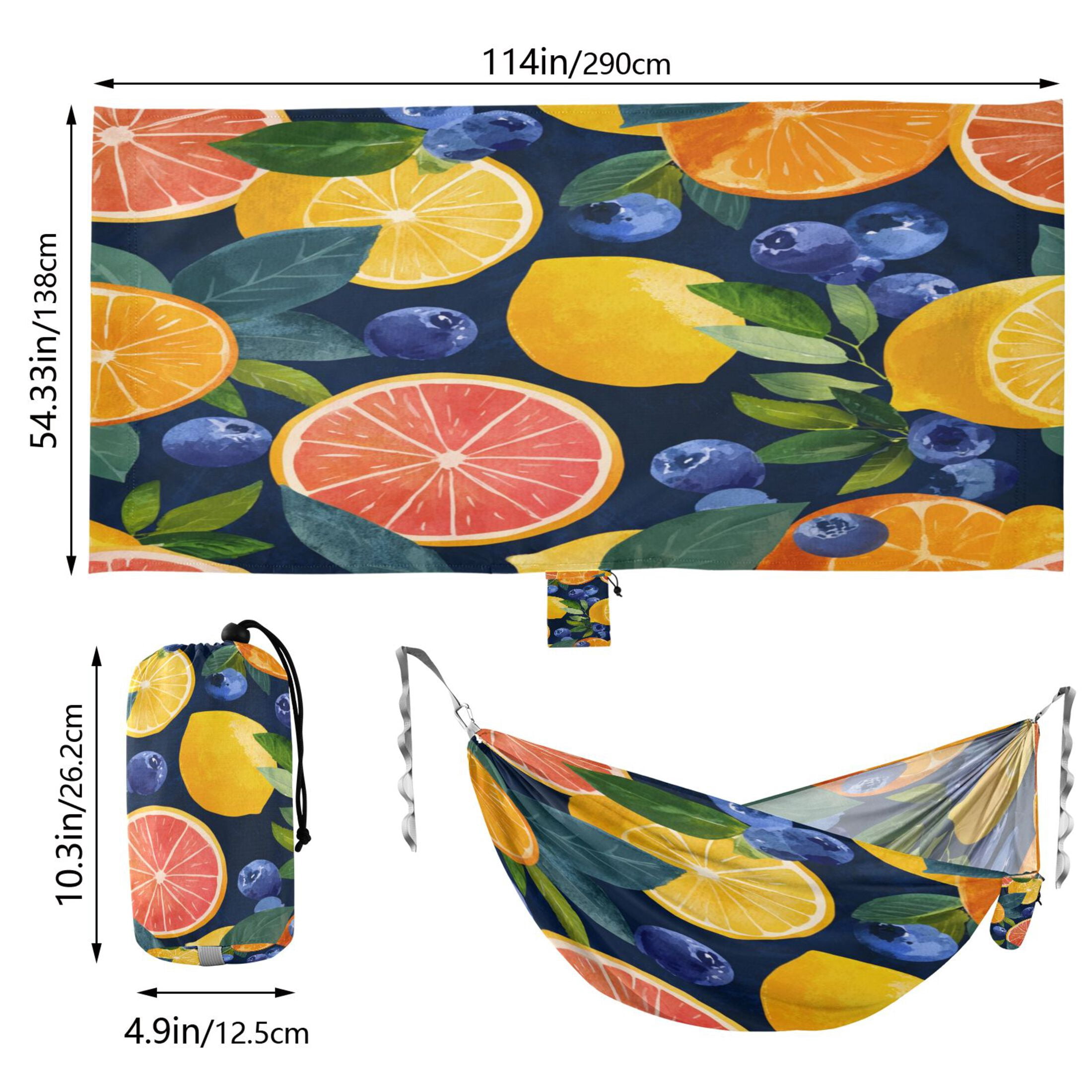 Hanging Hammock Portable Travel Camping For Outdooor Beach Camping Hiking Oranges Lemons & Grapefruits