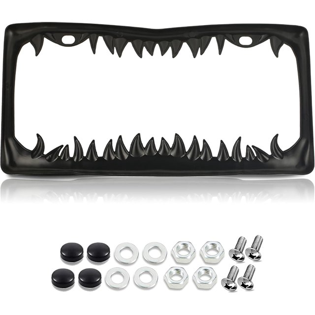 Marco para matrícula Nightingale Villa Black Shark, 31 x 16 cm