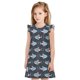 thumbnail image 1 of Fotbe Cute Shark Vestido de Dormir para Niñas de 3 a 10 Años, Mangas Cortas, Estilo Princesa, Pijama Camisón con Mangas Voladas-Medium, 1 of 6