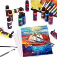 thumbnail image 5 of Acrylic Paint Set, 24 Colors with 12 Art Brushes, Art Supplies for Painting Canvas, Wood, Ceramic & Fabric, Rich Pigments Lasting Quality for Beginners, Students & Professional Artist, 5 of 6