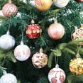 thumbnail image 2 of 8Pcs Christmas Tree Color Ball Color Drawing Shatterproof Boxed Glitter Multi-styles Scene Layout Lanyard Xmas Party Decor Hanging Ball Pendant for Festival, 2 of 8