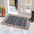 thumbnail image 5 of Boho Blue Carpet Door Mat Welcome Door Mat for Front Door, Home Entrance, Yard, Floor, Patio, Non Slip Spring Summer Welcome Mat Indoor Outdoor Doormat 30"*17", 5 of 6