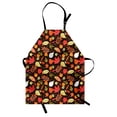 thumbnail image 1 of Autumn Apron, Fall Season Growth Flourish Maple Willow Pears Leaves Forest Doodle, Unisex Kitchen Bib with Adjustable Neck for Cooking Gardening, Adult Size, Dark Brown and Multicolor, by Ambesonne, 1 of 4