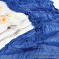 thumbnail image 4 of Uxcell Camino de Mesa de Gasa de Queso de 14 Pies Largo Bohemio Color Azul, 4 of 7