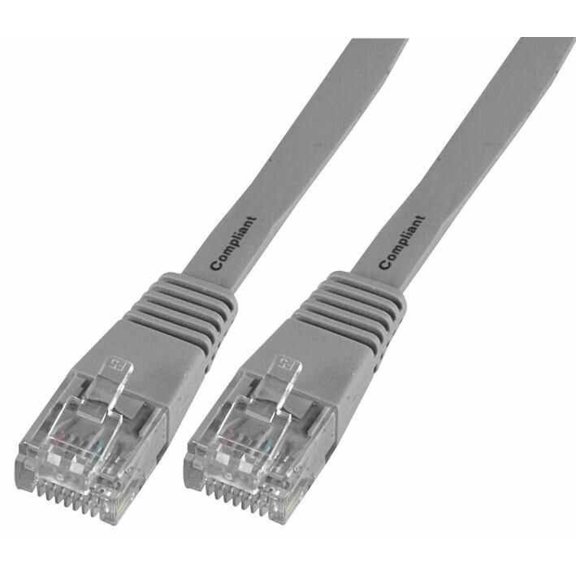 PRO SIGNAL - Flat Cat5e LSOH Ethernet Patch Lead, 0.5m Grey