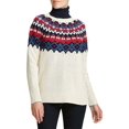thumbnail image 1 of Chaps Andrea Fair Isle Nordic Yoke Knit Sweater Ivory Size Petite S, 1 of 1