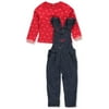 BCBG Baby Girls' 2-Piece Pants Set Outfit - red, 18 months