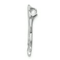 thumbnail image 2 of 925 Sterling Silver Owl Floating Open Chain Slide Pendant Necklace Charm, 2 of 8