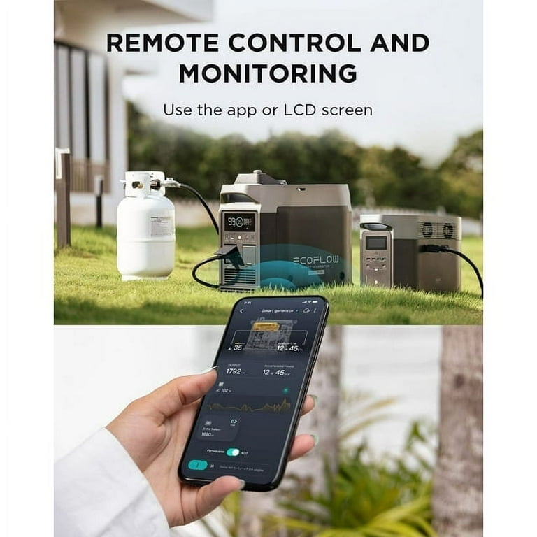 EF EcoFlow DELTA Pro 3600Wh Portable Power Station & 1800W Dual Fuel  Generator - Walmart.com