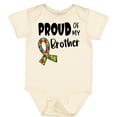 thumbnail image 3 of Inktastic Proud of My Brother Autism Awareness Puzzle Piece Ribbon Boys or Girls Baby Bodysuit, 3 of 5