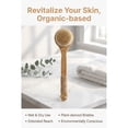 thumbnail image 5 of 2 Pack Extra Long Bamboo Back Scrubber Brush 16 Inches Stiff Bristles for Exfoliating, 5 of 7