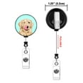 thumbnail image 3 of WIRESTER 3-Pack Retractable ID Badge Reels with Glass Design and Swivel Alligator Clip For Office Staff, Nurses, Teachers, Doctors, and Students - Dog Face Set, 3 of 7