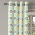 thumbnail image 2 of Ambesonne Moroccan Grommet Curtain, Oriental Art Retro Folk, 50" x 84", Pale Blue Yellow, 2 of 6