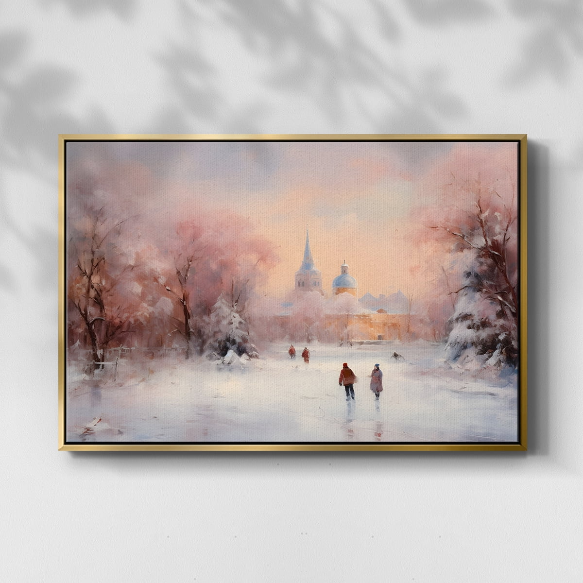 Vintage Landscape-CXCVII By Wexford Home Framed in Gold Wood Gallery Wrapped Canvas 25 in. x 37 in.