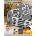 thumbnail image 4 of Black Rooster Sofa Covers for 3 Cushion Couch,Washable Sectional & L Shape Couch Covers for Dog/Cat/Kid,Farm Animal Farmhoue Chick Spring Summer Checkered Non Slip Sofa Slipcover Futon Cover 71x150, 4 of 8