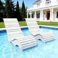 thumbnail image 6 of Vitarpatio HDPS In Pool Lounge Chairs Set of 2, Waterproof Pool Chairs Outdoor Tanning Chairs Pool Chaise Lounge Chairs Recliner for Pool Lawn Beach Patio, White, 6 of 10
