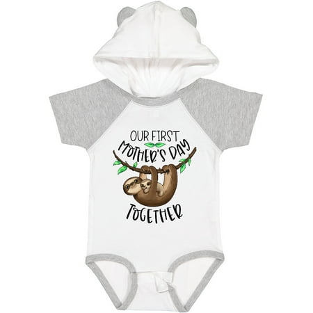 

Inktastic Our 1st Mother s Day Together Cute Mom and Baby Sloth Boys or Girls Baby Bodysuit