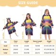 thumbnail image 4 of FORMRS Wearable Blanket Hoodie with Sleeves for Kids Cozy Flannel Sweatshirt, Neon Road, 4 of 7