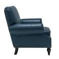thumbnail image 4 of BARNUT Accent Chair,Armchair with Comfy Upholstered,Living Room Chair with Arms and Wood Legs,Set of 1,PU Leather in Navy, 4 of 5