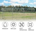 thumbnail image 6 of Betisef 18.7’ L×9.19’ W Metal Chicken Coop Walk-in Poultry Cage Pen Rabbit Duck Habitat Cage Hen Run House with Waterproof&Anti-UV Cover for Outdoor Backyard Farm Use w/ domed roof (18.7’ L×9.19’ W), 6 of 8