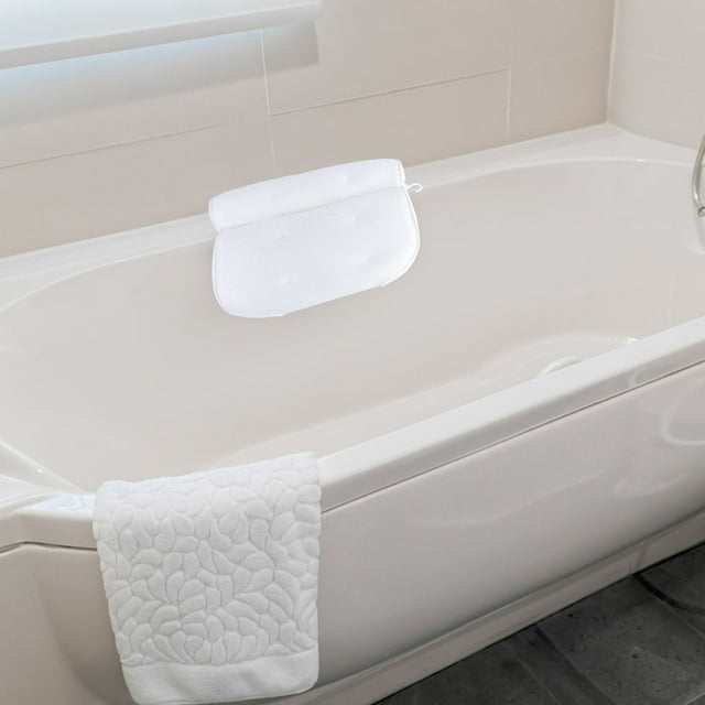 ADDHAT Comfortable Bathroom Pillow White Breathable for Neck Back Support and Massage