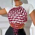 thumbnail image 4 of Women Blouse, Women's Open Back Diamond Body Top Backless Halter Shirt Club Top, 4 of 8
