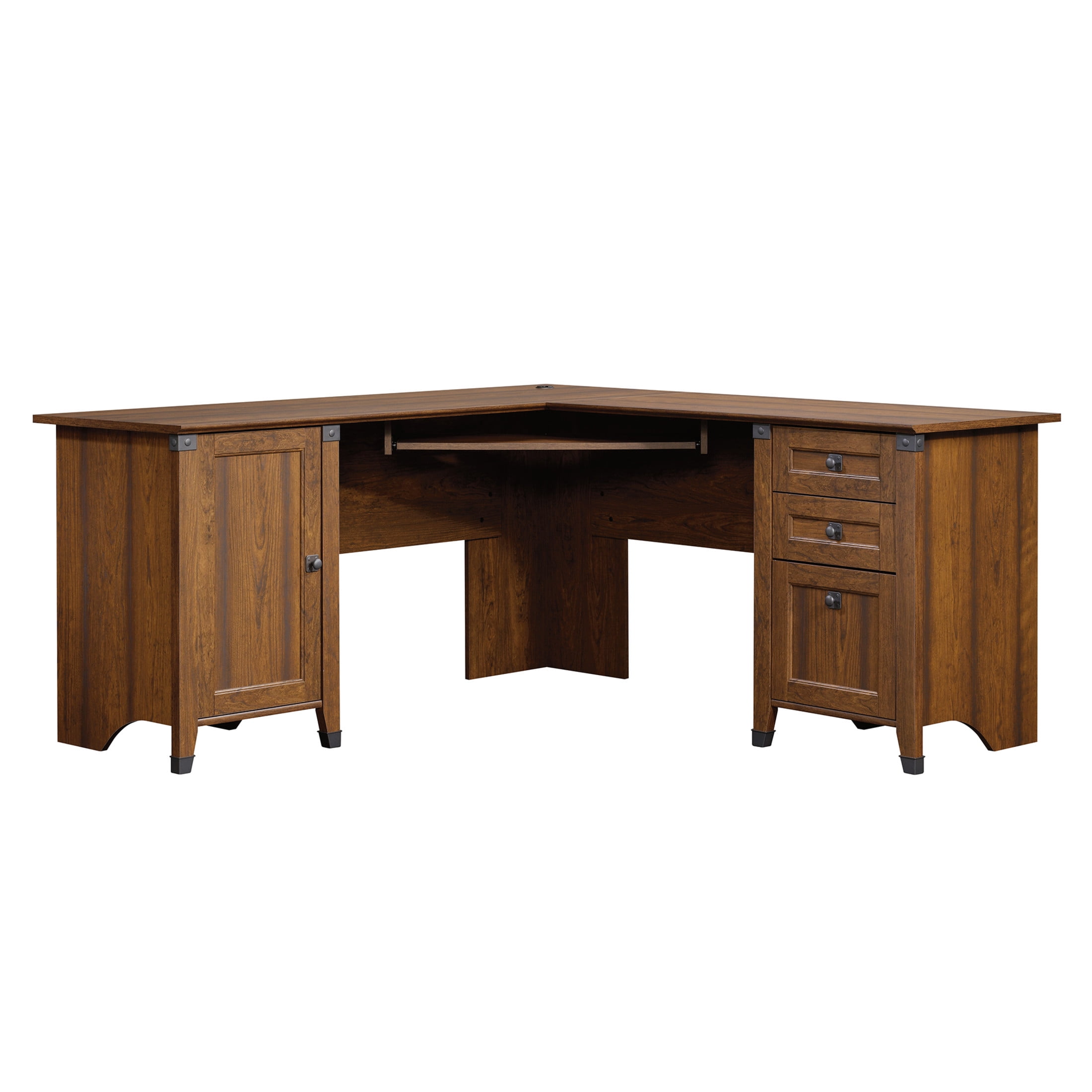 Sauder Carson Forge Corner Computer Desk, Washington Cherry Finish