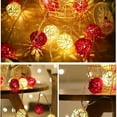 thumbnail image 6 of Christmas LED Decorative String Lights Indoor Outdoor,9.84FT Rattan Ball USB Woven Round Lights with 20 LED Bulbs for Bedroom Wedding Table Mantel Tree Holiday Party Celebration Decor, 6 of 8