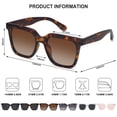 thumbnail image 2 of Lentes de Sol Fozono Grandes Cuadrados Polarizados UV400 Leopardo Marrón, 2 of 5