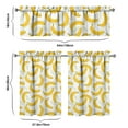 thumbnail image 6 of Kitchen Curtains 36 Inch Short - 3 Panel Set Banana Print, Rod Pocket Window Curtains 100% Polyester, Tropical Fruit Valance for Farmhouse, Cafe, Living Room, Bedroom, Easy Wash, 6 of 6