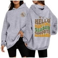 thumbnail image 2 of Hoodies Sweatshirt for Women Long Sleeve Womens Pullover Soft Hoodie Light Gray Hoodies for Women Fall Sweatshirt Women Fashion, 2 of 5