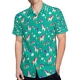 thumbnail image 4 of High Quality Hawaiian Shirts for Men Short Sleeve Aloha Beach Shirt Floral Summer Casual Button Down Shirts Blouses JOYLK6, 4 of 7