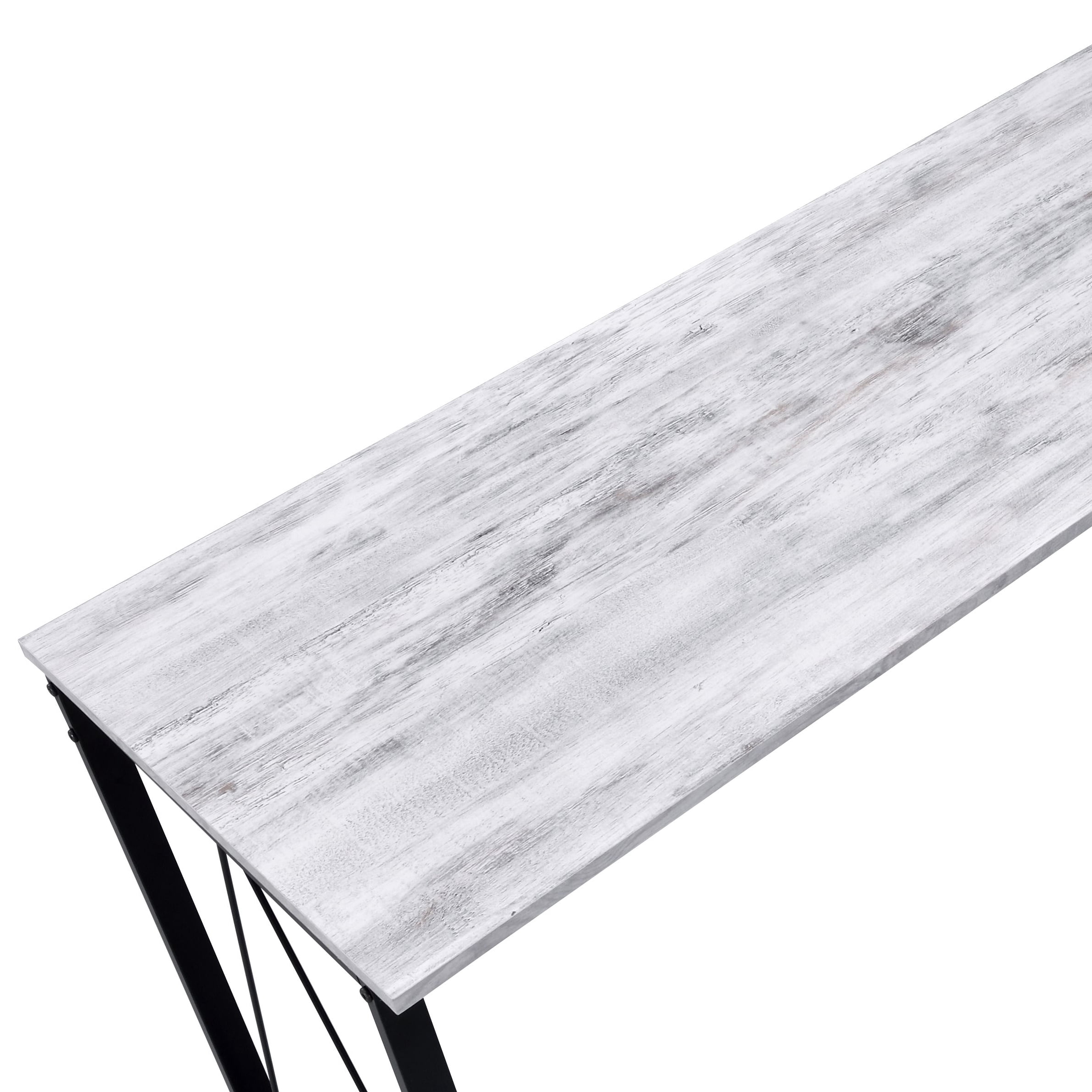 Writing Desk, White& Black Finish