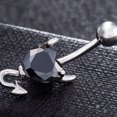 thumbnail image 4 of EeaseCA 1Pc Heart Shape Navel Ring Fashion Navel Button Beautiful Belly Ring for Lady, 4 of 8