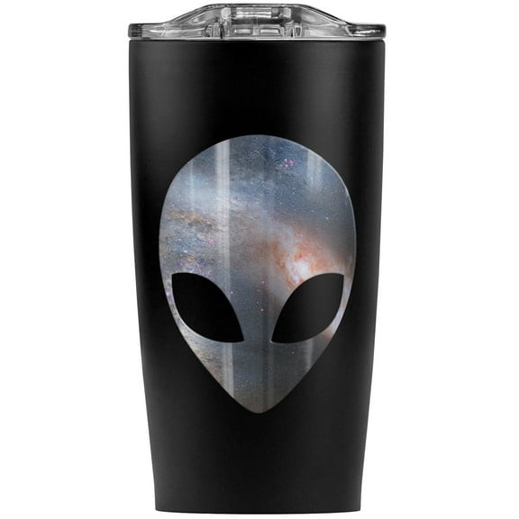 Alien Head In Space Stainless Steel 20 oz Travel Tumbler, Vacuum Insulated & Double Wall with Leakproof Sliding Lid | Great for Coffee/Hot Drinks and Cold Beverages