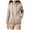 Khaki, variant on ZHOUCHANKIDS Streetwear Women's Hooded Pullover Women's Fashion Hoodie Zipper Long Sleeved Top for Hot Pink XXXL